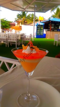Orange panna cotta